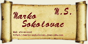 Marko Sokolovac vizit kartica